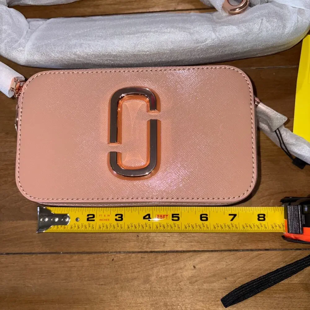NNWT Marc Jacobs The Snapshot DTM Crossbody Camera Bag Sunkissed Pink Monogram